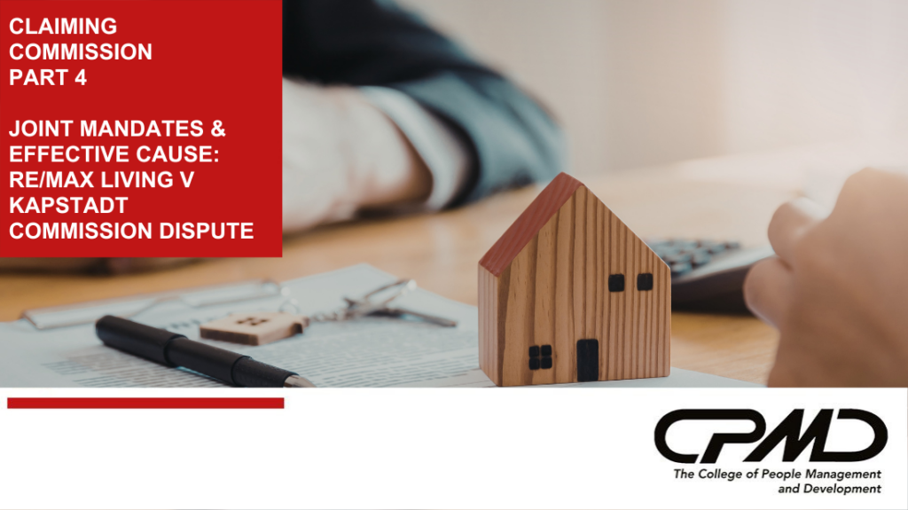The College of People Management and Development_Joint Mandate Commission Disputes: What Property Practitioners Must Know